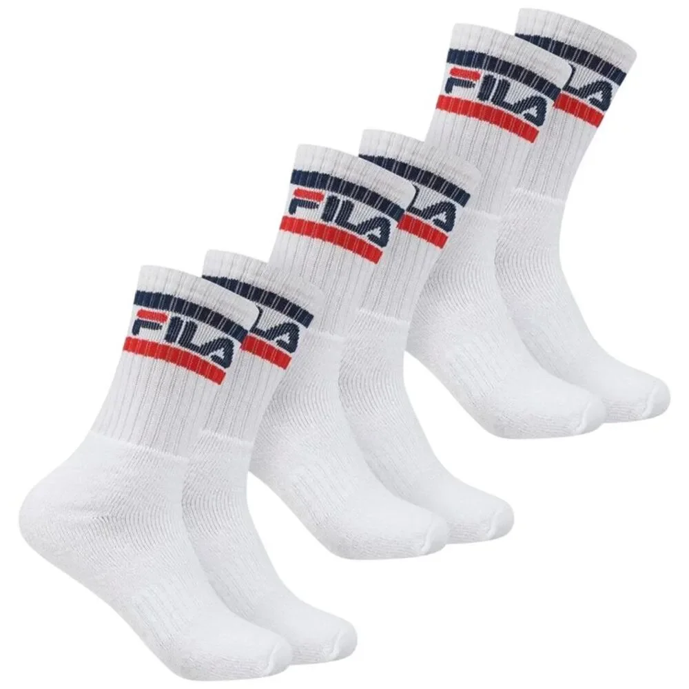 Fila Mens Game 1 Crew Socks (Pack of 3) / White